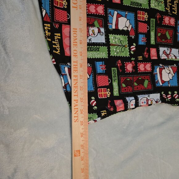 Scrubstar Christmas Holiday Santa‎ Frosty Scrub Top XL XG 100% Cotton - Picture 10 of 12